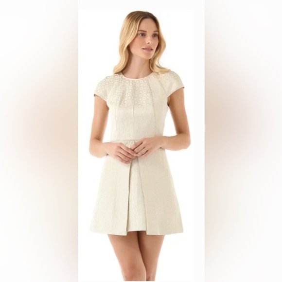 Tibi Dresses & Skirts - Tibi Anais Jacquard Cap Sleeve Dress in Ivory Multi ✨ Sz 4
